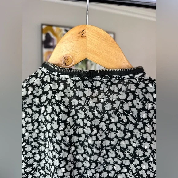 Allsaints Floral Jayda Scatter Dress Zip Front Women's Size Small NWT - Picture 10 of 11